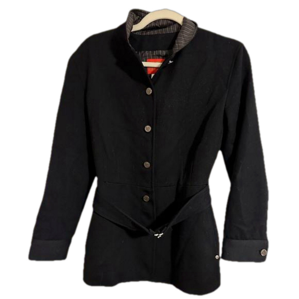 Kenzo Jungle 100% wool vintage black belted blazer